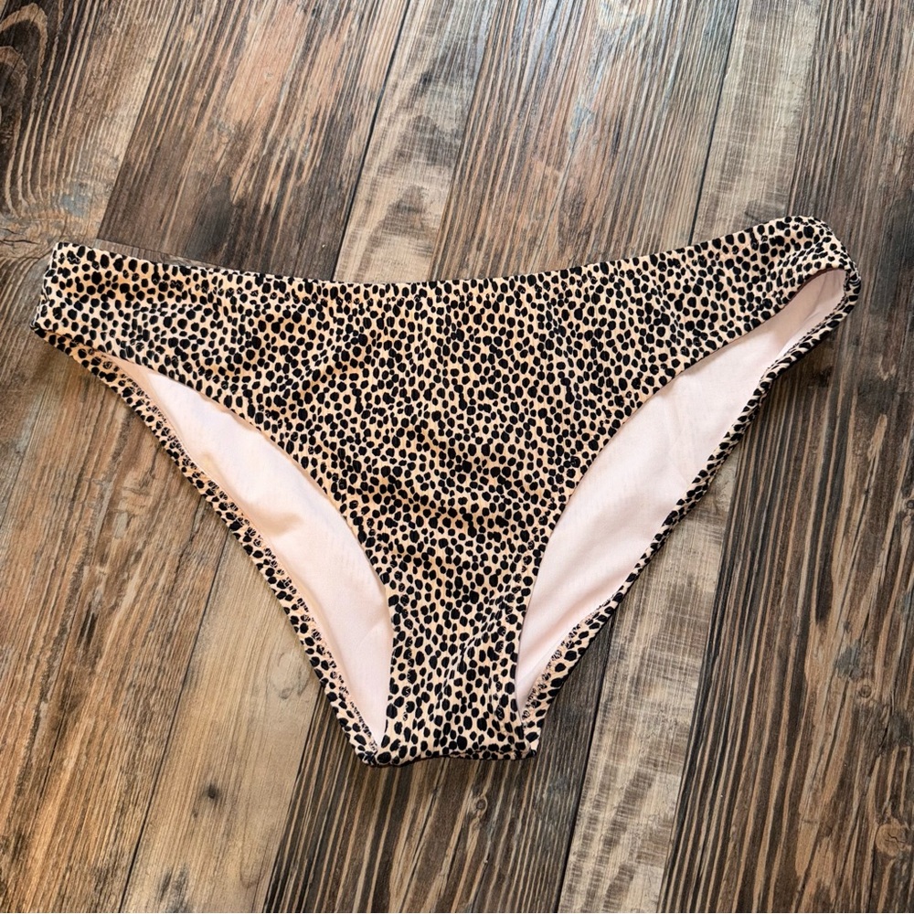 Shade & Shore Size Large Leopard Print Bikini Swim Bottoms